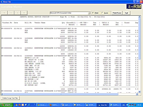 Purchase Register with Dynamic Tax Columns